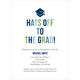 Blue and Green Hats Off Graduation Invitations Image 4 of 5